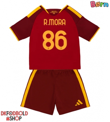 AS Roma Rodrigo Mora #86 Hjemmebanesæt Børn 2026-27 Kort ærmer (+ korte bukser)
